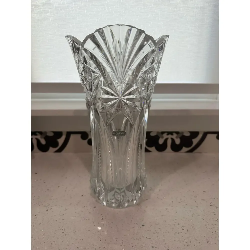 J.G Durand Cristal D'Arques Vincennes Cut Lead Crystal Vase 11.75